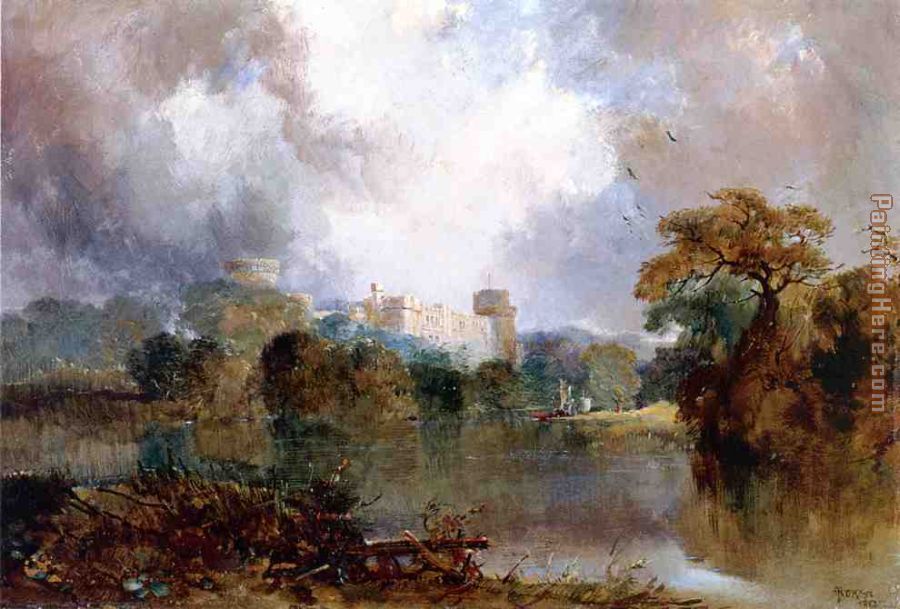 Windsor Castle painting - Thomas Moran Windsor Castle art painting